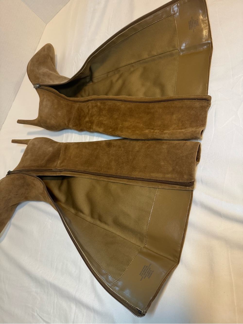 Vince Camuto Tall Suede Over-the-Knee Boots in Chestnut Brown - Picture 9 of 13